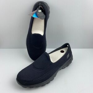 Skechers GoWalk 2 Women Black Slip On Walking Shoes Size 9.5 NEW